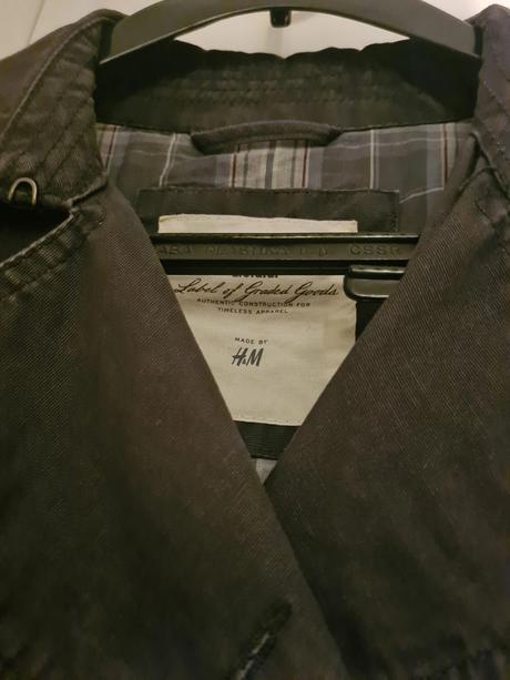 Kabát trenchcoat h&m sivý, h&m,36