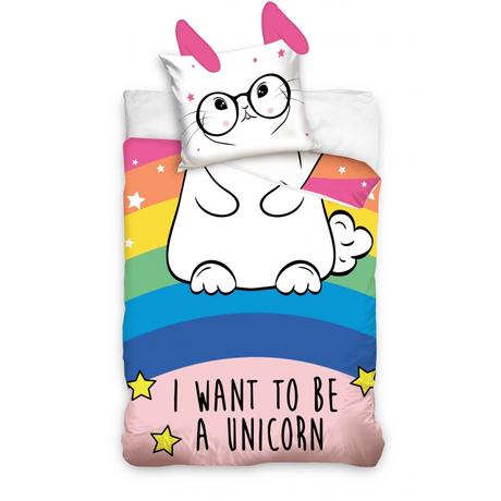 Obliečky s uškami unicorn, šírka (cm): 140,dĺžka (cm): 200