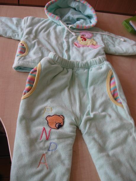 Zateplená súpravička s medvedíkom, 68