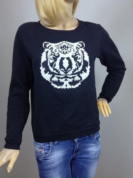 Gina - čierna mikina s tygrom, gina,s