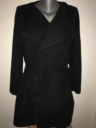 Dámsky čierny kabát, l