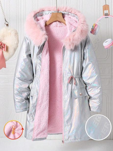 Vetrovkovy kabát zateplený kožušinkou, 128 / 134 / 140 / 146 / 152