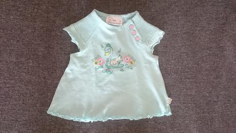 Zelenkavé  tričko s kačičkou, baby,74