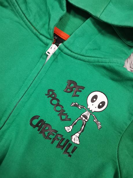 Zelená mikina s kostrou, kiki&koko,110