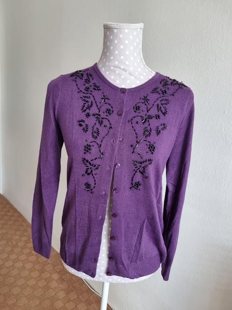 Fialový svetrík marks & spencer m, marks & spencer,m