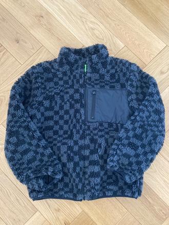 Kockovana fleecova bunda, h&m,146