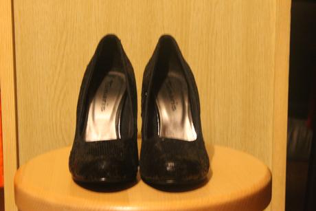 Trblietavé čierne lodičky, 36