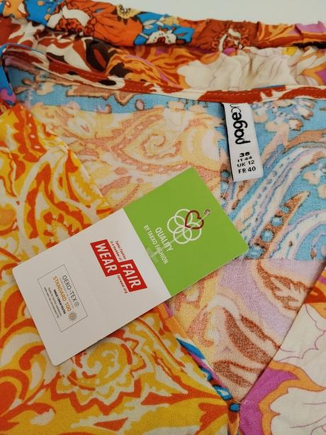 Farebná boho crop blúzka s viazaním, 38 / m
