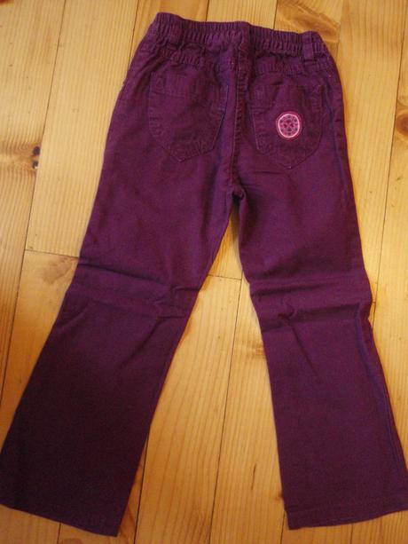 Fialové nohavice - málo nosené, lupilu,104