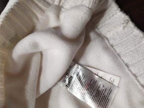 Predám krásny teplý biely kabátik značky lupilu, lupilu,92