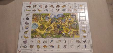 Anglické puzzle zvieratká,
