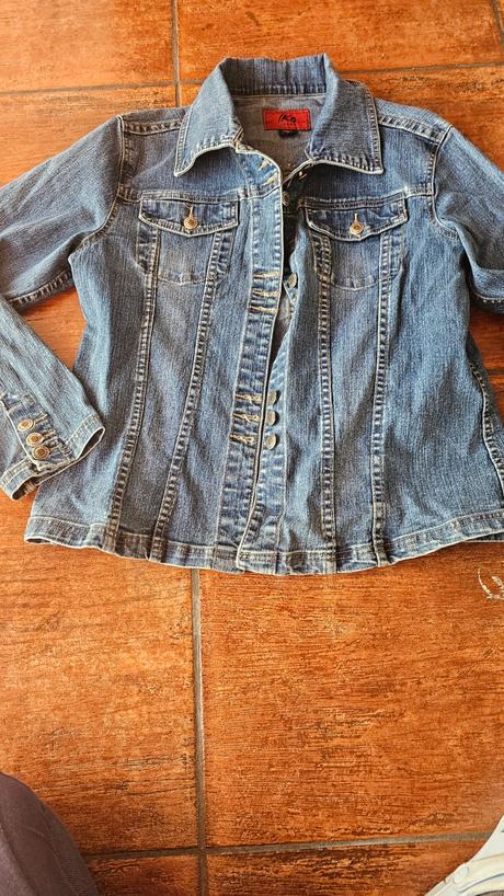 Retro vintage riflová bunda, l