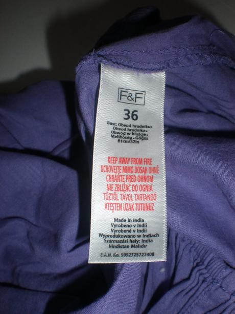 Fialová košielka, f&f,36