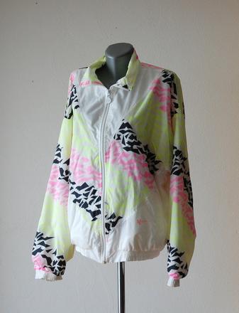 Vintage 80s/90s neon windbreaker, l