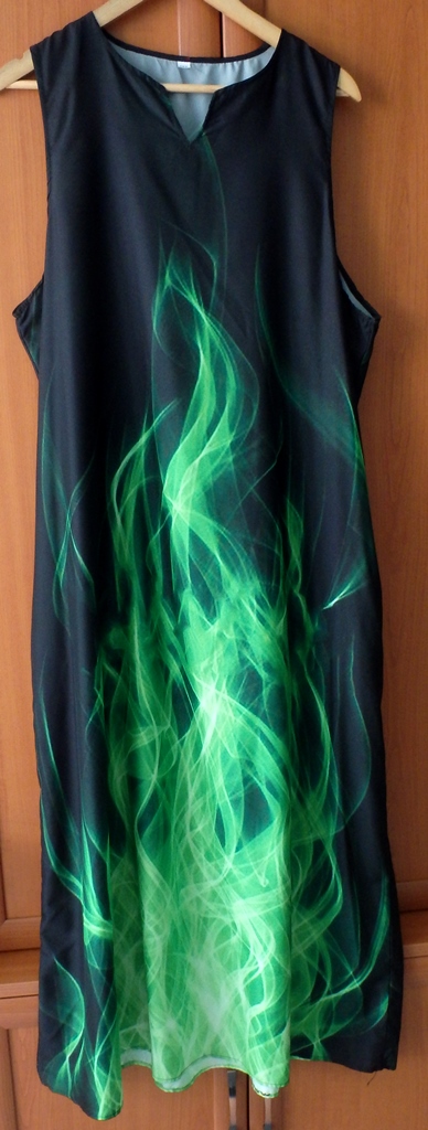 Čierno zelené letné maxi šaty, v.2xl, v. 48, xxl