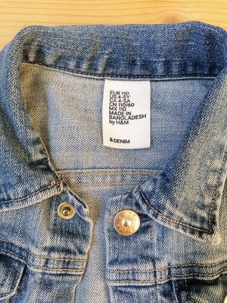 Riflová bunda, h&m,110