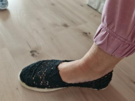 Háčkované espadrilky 38, 38