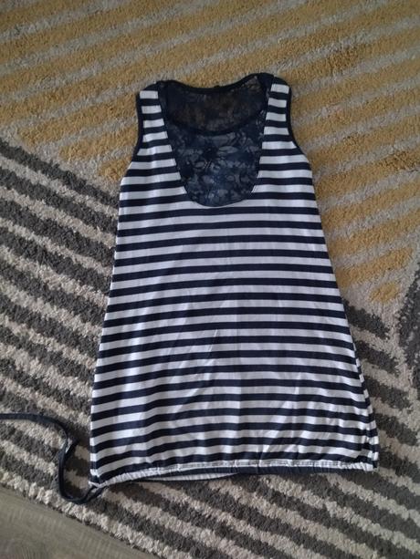 Pásikavé predĺžené tričko 152/158, 152