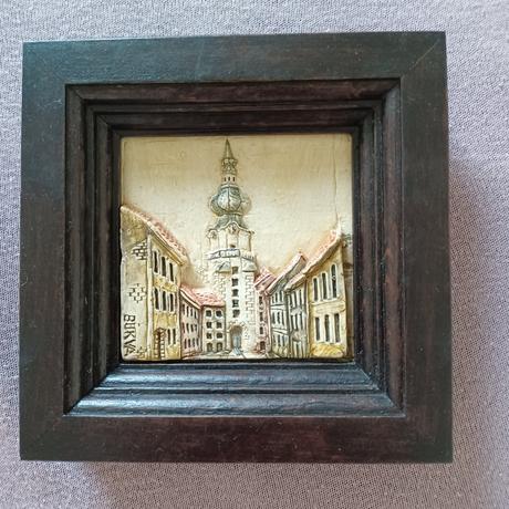 Obrázky plastické v drevenom ráme,