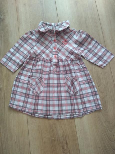 Ľahučké kockované šaty veľ. 68 cm, cherokee,68