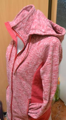 Predĺžená mikina na zips s kapucňou s/m, m