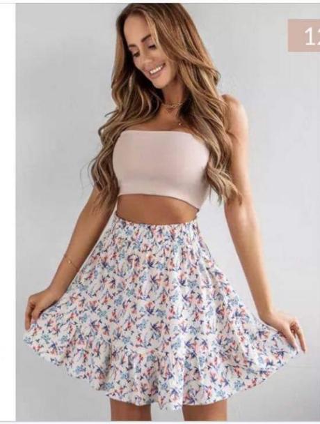 Kvietkovā  sukňa, s