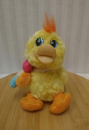 Plyšová kačica s kvietkom, so zvukom, 18 cm,