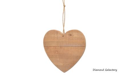 Srdce závesené drevené - 200 mm, 
