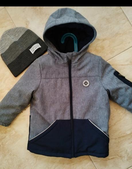 Bunda zimná+ čiapka, topomini,98
