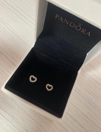 Pandora srdiečkové náušnice, pandora