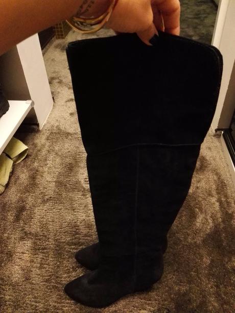 Kozene cizmy nad kolena, zara,39