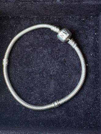 Strieborný náramok pandora 17 cm, pandora