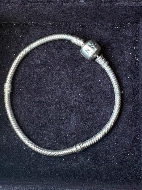 Strieborný náramok pandora 17 cm, pandora