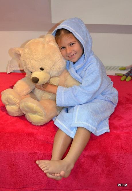 Župan detský froté melm bledomodrý, 110 / 116 / 122