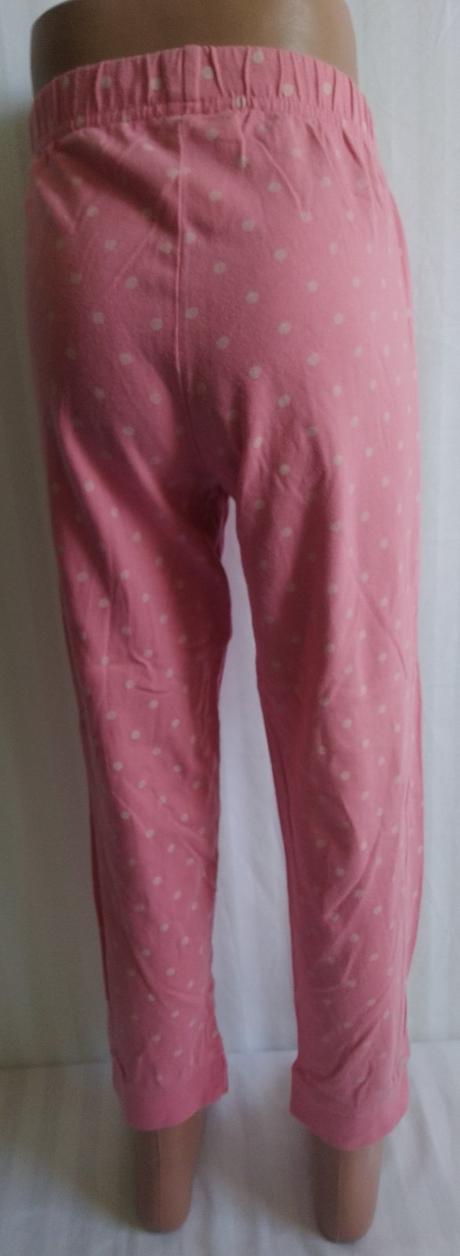 Ružové pyžamové nohavice s bodkami, 116-122 cm, 122