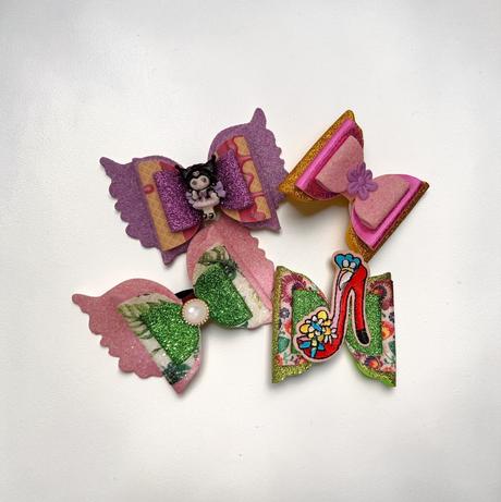 Balíčky mašiel na gumičke/štipce, 