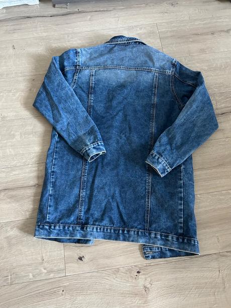 Dlhšia riflová bunda, s