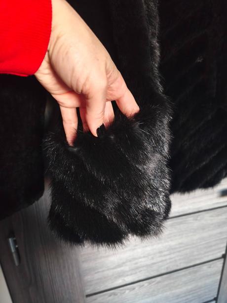 Luxusny kozusok norka + strihana ovecka, s
