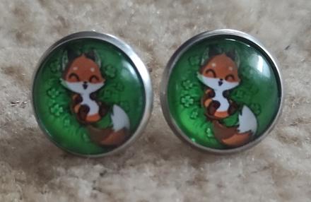 Náušnice líška chirurgická oceľ -, 