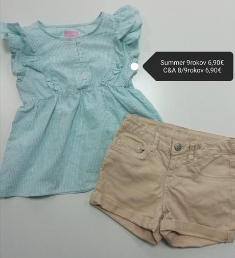 Bavlnené béžové rifľové kraťasy, c&a,134