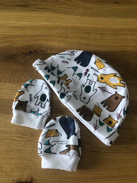 Novorodenecká čiapka s rukavičkami set, pepco,62