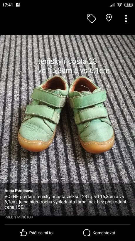 Tenisky ricosta 23, ricosta,23