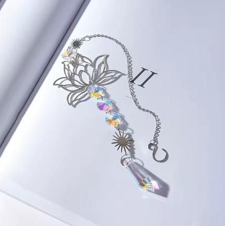 Lapač slnečných lúčov lotos - strieborný, 