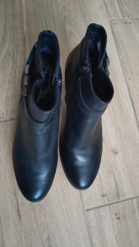 Kožené kotníkové čižmy, tamaris,38