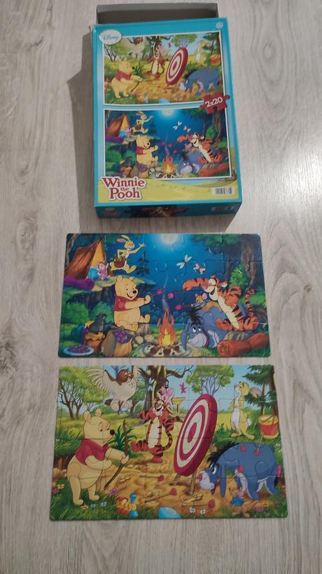 2x puzzle macko puf, 