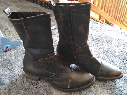 Kožené trendy cizmy, 41