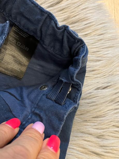Chlapčenské podšité rifle tmavomodré h&m (92), h&m,92