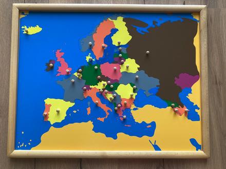 Montessori mapa - skladačka - európa,