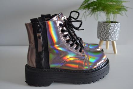 Dámske metalické topánky, veľkosť 37, 37