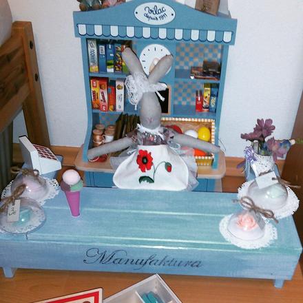 Zajačik predavačka hand made hračka,